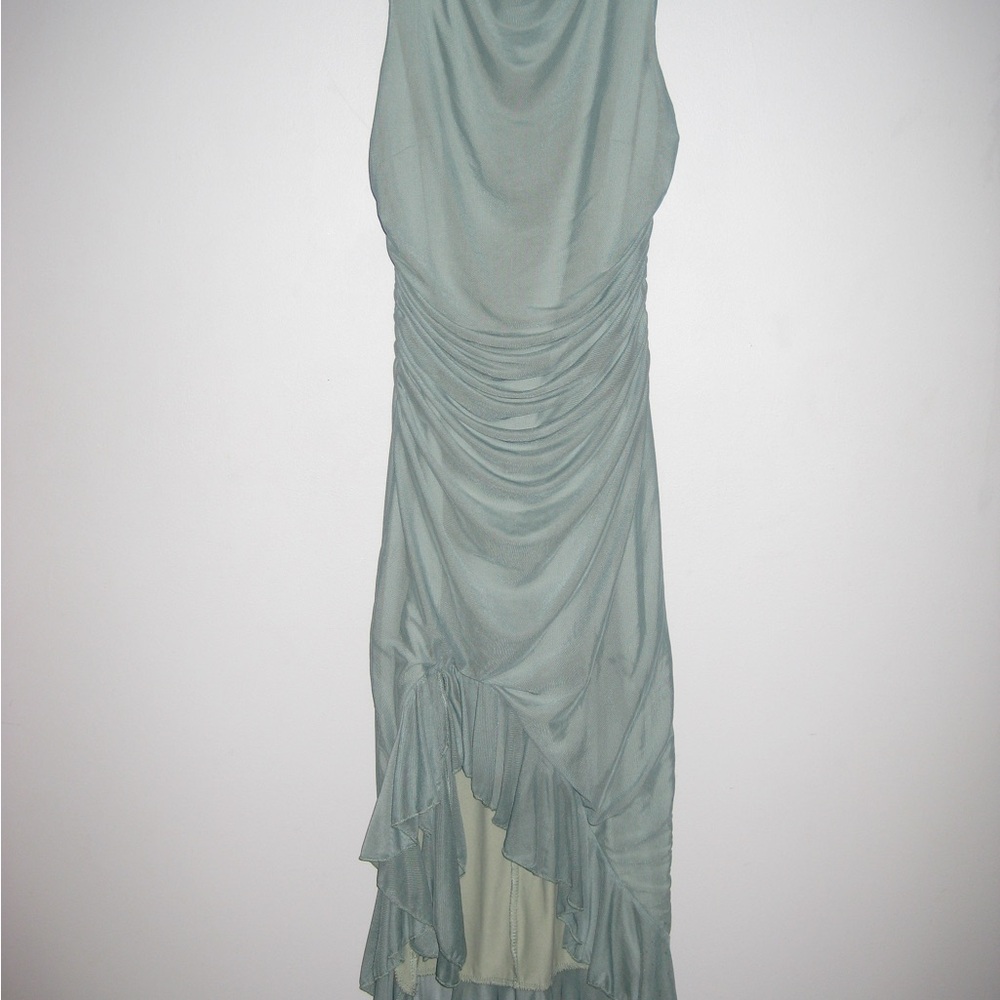 Draped Sleeveless Maxi Dress in Sage Green